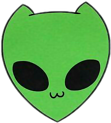 Freetoedit Cute Kawaii Green Alien Space Mars Moon - Mars (382x422), Png Download
