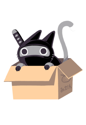 Ninja Cat - Ninja Cat Logo (571x495), Png Download