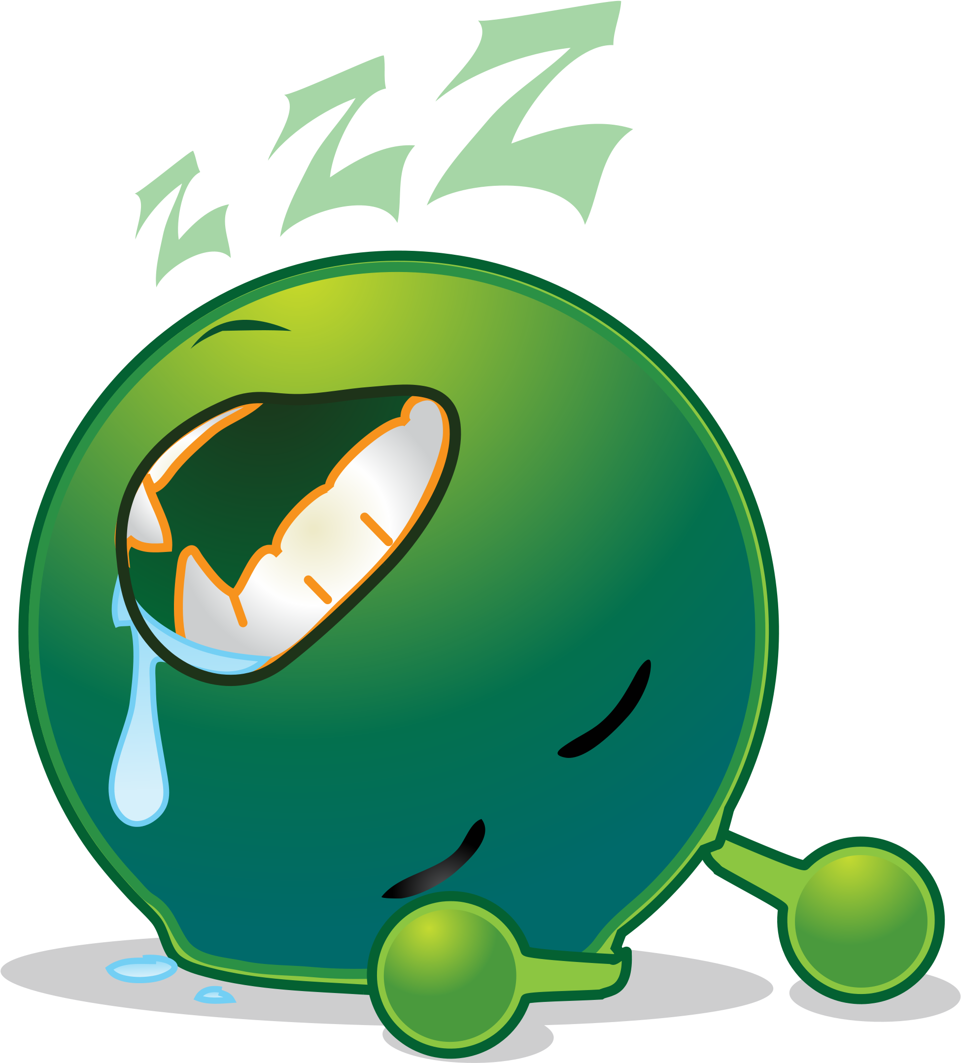 Open - Sleepy Smiley (2000x2213), Png Download