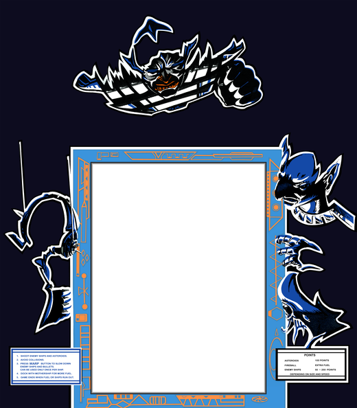 Astro Blaster Bezel - Astro Blaster (520x594), Png Download