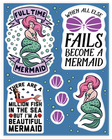 I Want To Be A Mermaid - Mermaid Stickers (484x484), Png Download