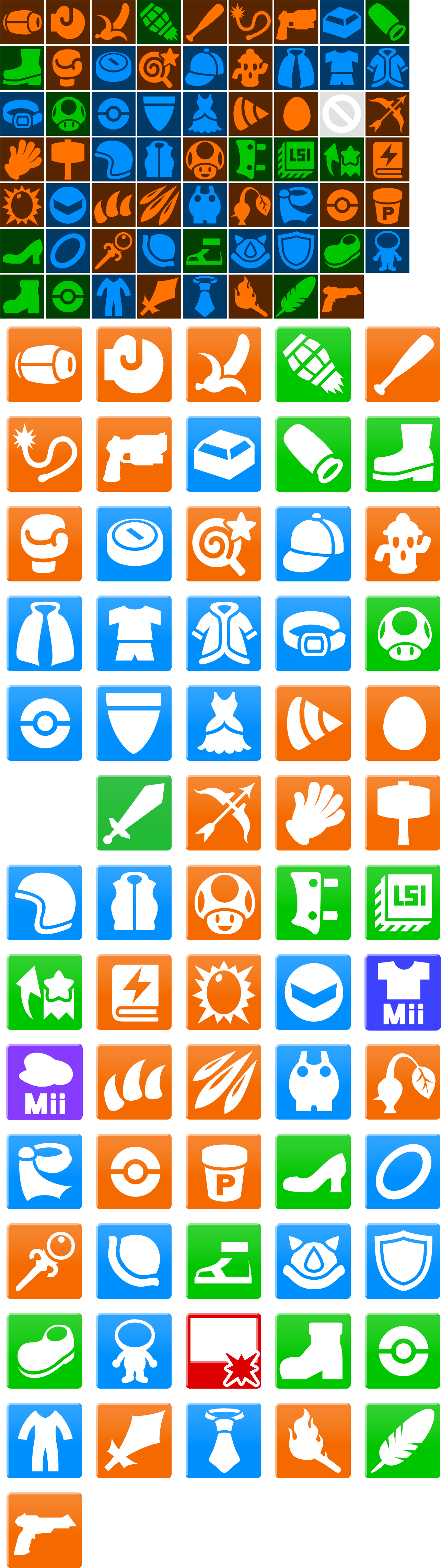 Click For Full Sized Image Custom Part Icons - Smash Bros Customs Icon (1310x4585), Png Download