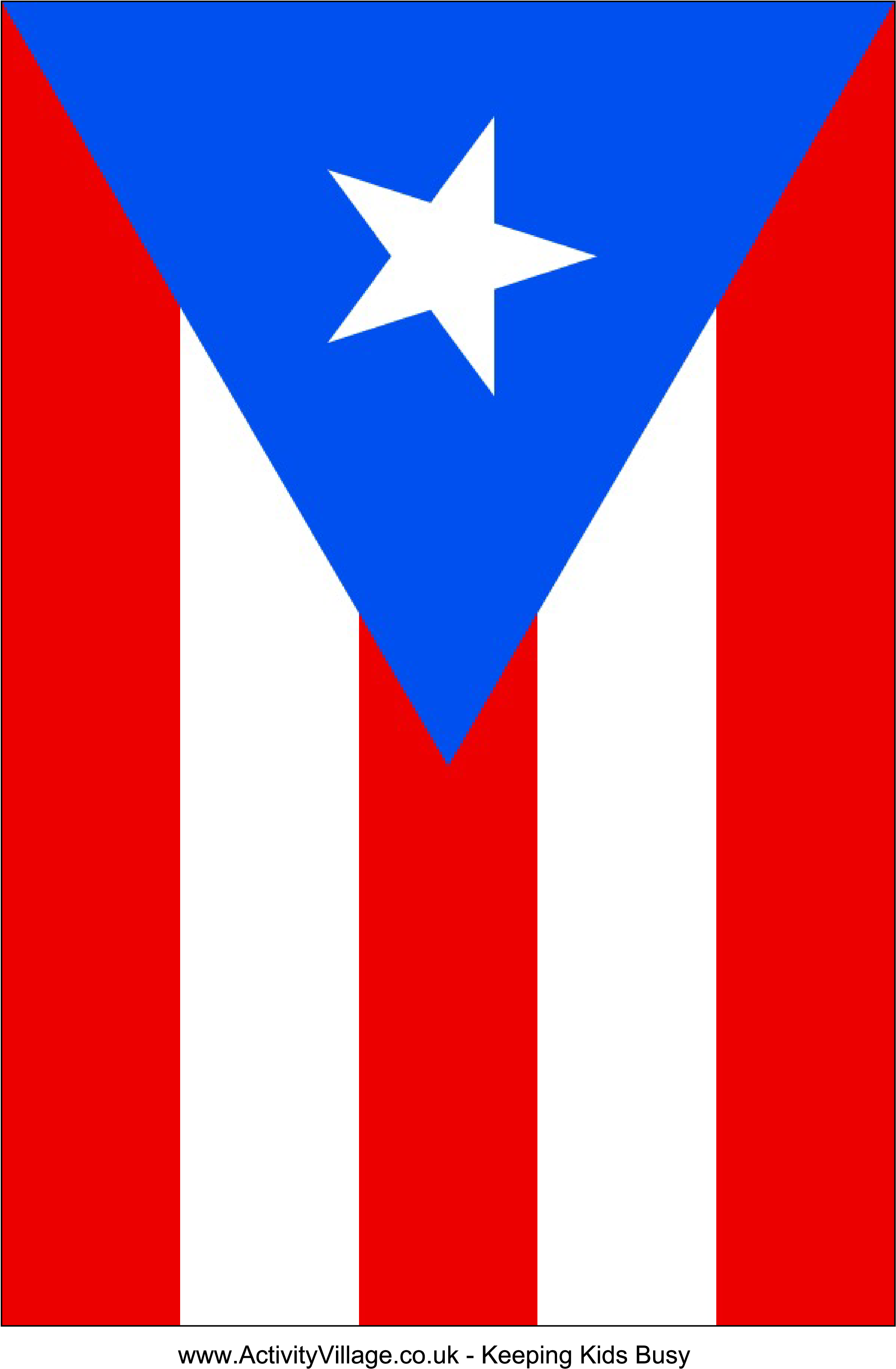 Download This Free Printable Puerto Rico Template A4 - Puerto Rico (2480x3508), Png Download
