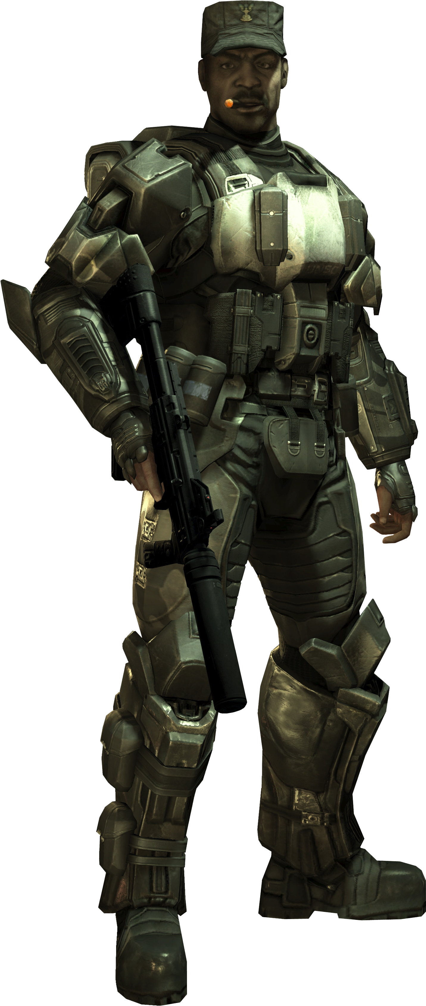 Halo3 Odst Sgt - Halo 3 Odst Johnson (1566x3474), Png Download