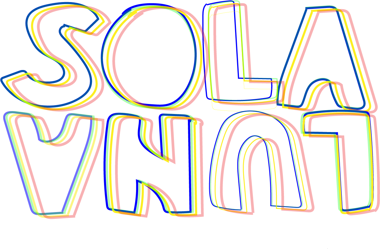 Sola Luna Neon Lines Logo - Calligraphy (3348x1485), Png Download
