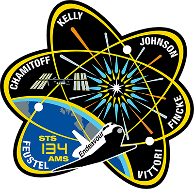Endeavor Space Shuttle Patch - Sts 134 (400x391), Png Download