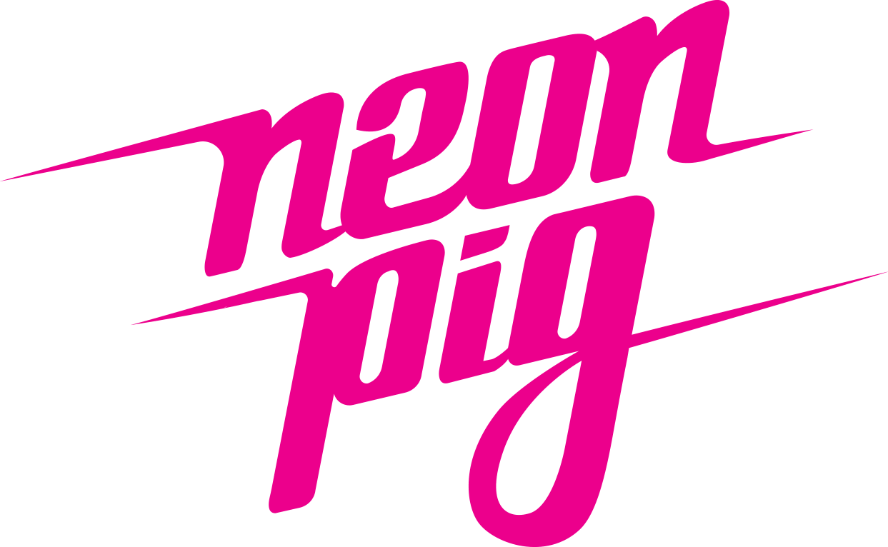 Neon Pig (1243x766), Png Download