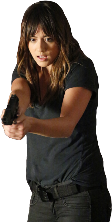 Png Daisy Johnson - Daisy Johnson With Gun (418x750), Png Download
