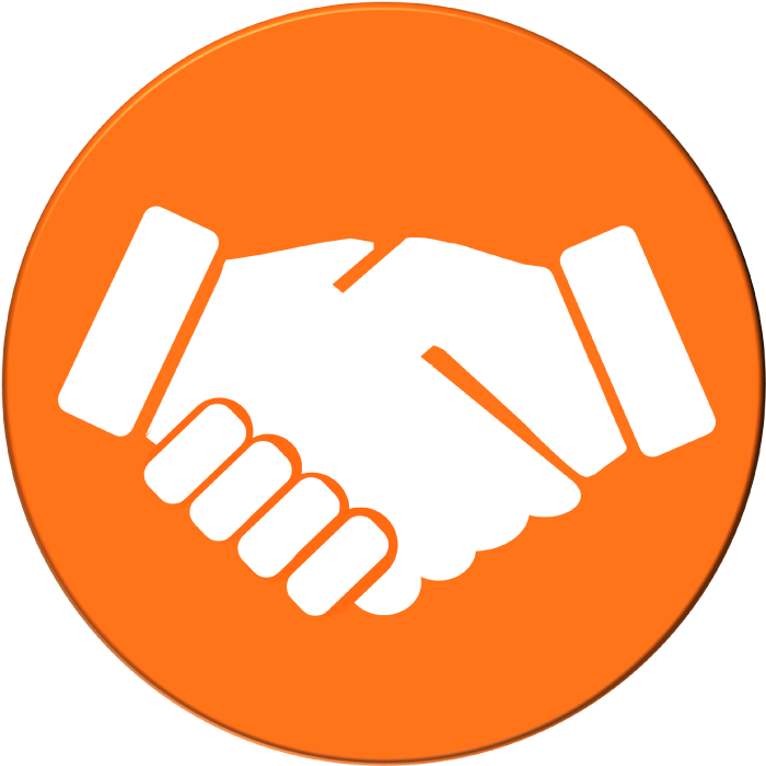 View Larger Image - Shaking Hands Icon Orange (1000x700), Png Download