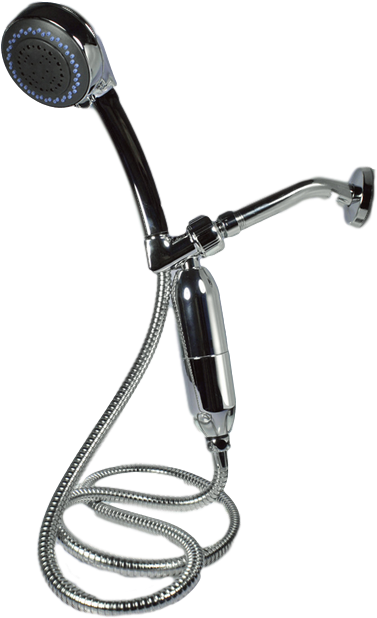 Hand Held Shower Head With Chlorine Filter - Shower Filters (429x672), Png Download