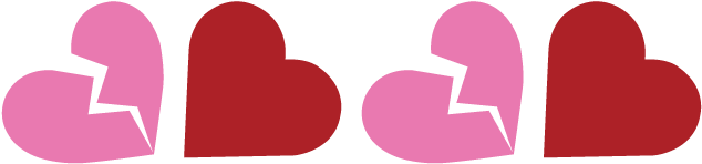 Red Full Heart Full Heart And Broken Heart Banner - Heart (675x200), Png Download