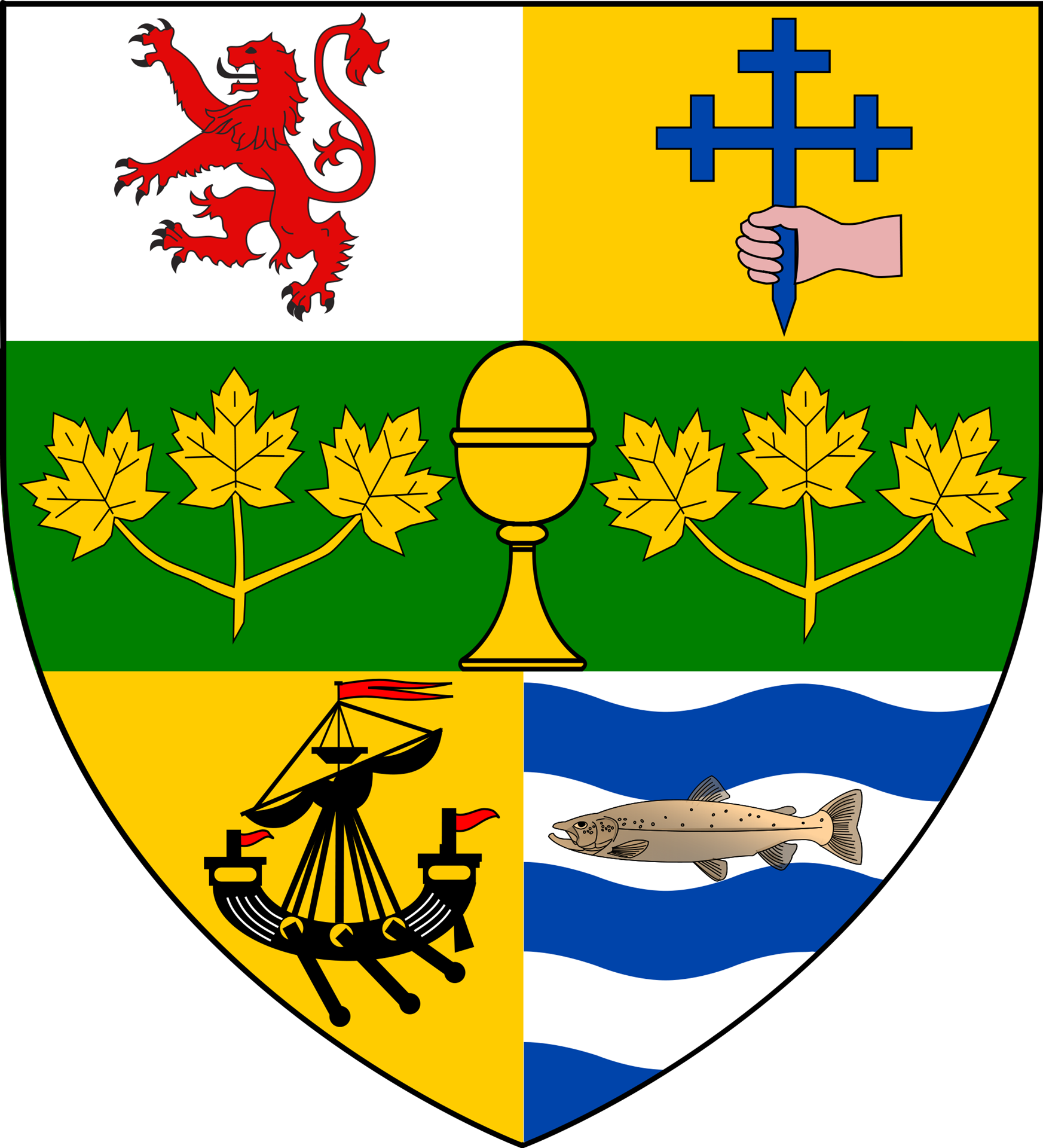 Caps Coat Of Arms - John A Macdonald Coat Of Arms (1745x1920), Png Download