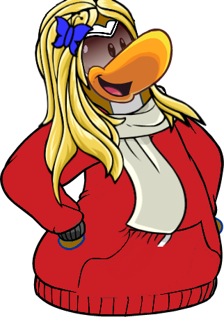 Christmas Cutout - Club Penguin Cutouts With Clothes (322x455), Png Download