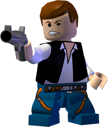 Lego Star Wars 2 Han Solo (350x412), Png Download