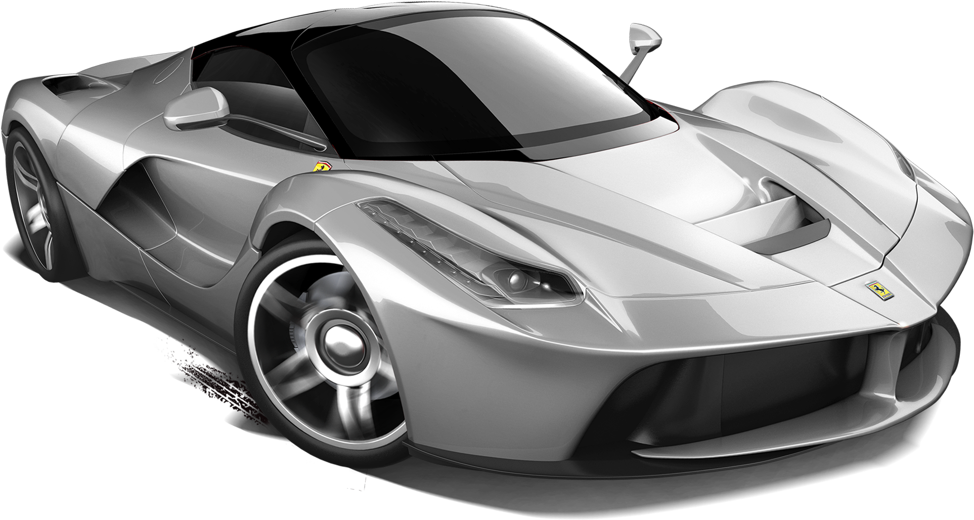Hot Wheels Clipart Laferrari - Mattel 2014 Hot Wheels Hw City Laferrari Silver Ships (2000x1500), Png Download