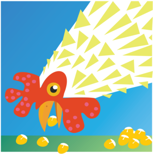 Free Chicken Vector - Chicken Corn Cartoon (569x600), Png Download