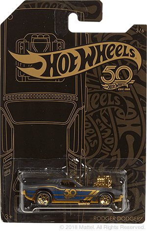 Hot Wheels 50th Anniversary Rodger Dodger - Hot Wheels Camaro 50th Anniversary (300x472), Png Download