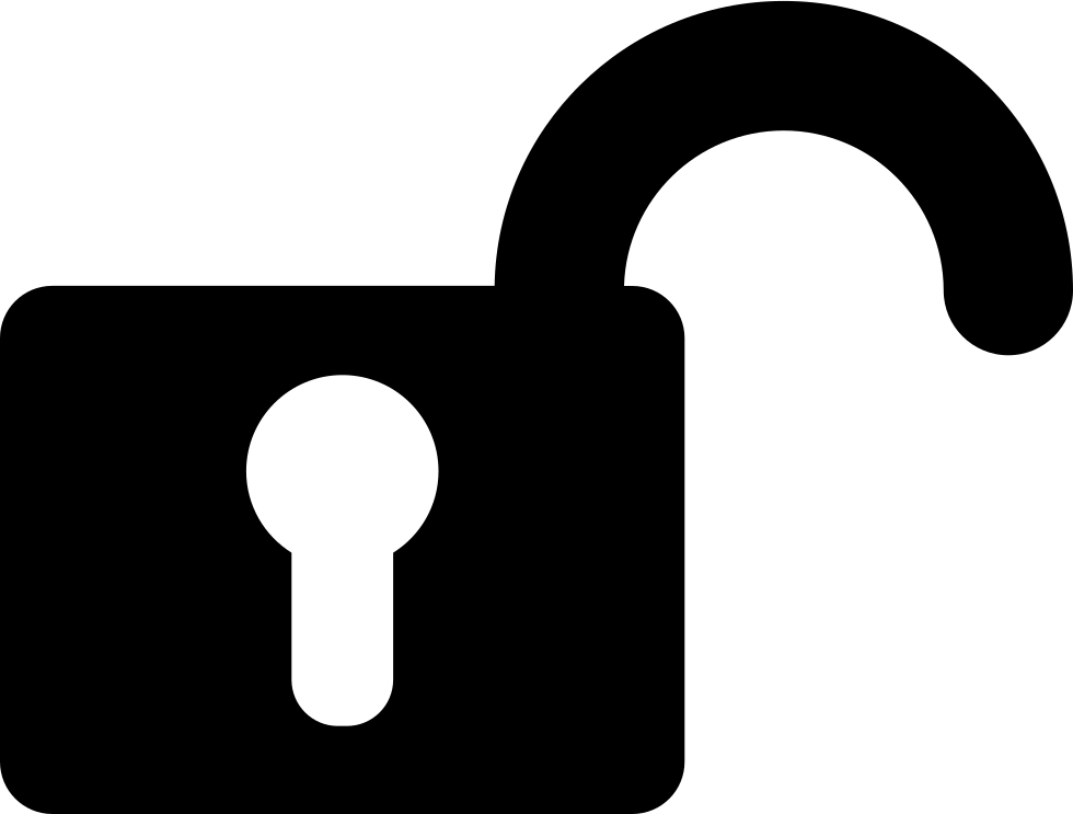 Unlocked Padlock Symbol - Candado Abierto Icono (980x743), Png Download