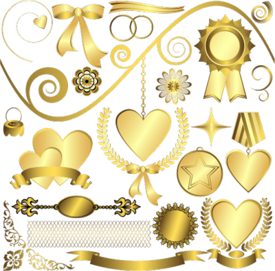 Vector Gold Psd - Vector Gold (400x394), Png Download