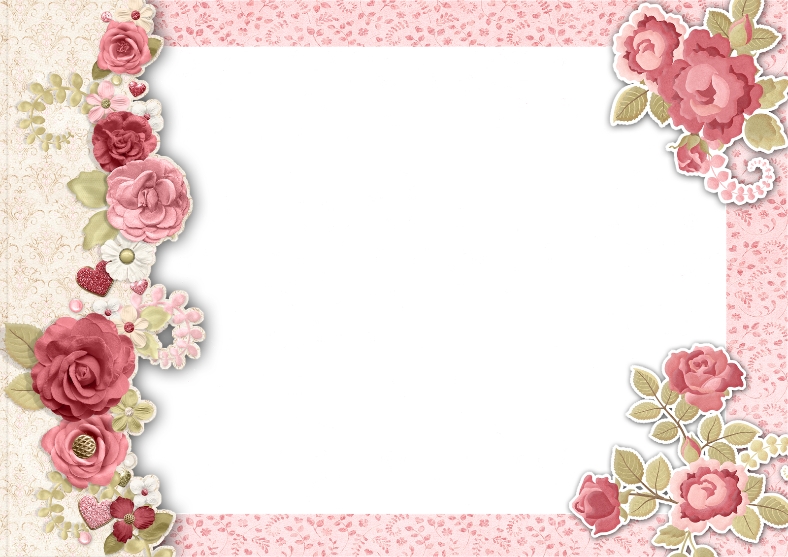 Resultado De Imagem Para Molduras Para Fotos - Moldura Para Fotos Rose (1600x1131), Png Download