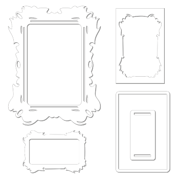 São Molduras Em Acrílica Em Várias Cores - Moldura De Quadro Preto (350x350), Png Download