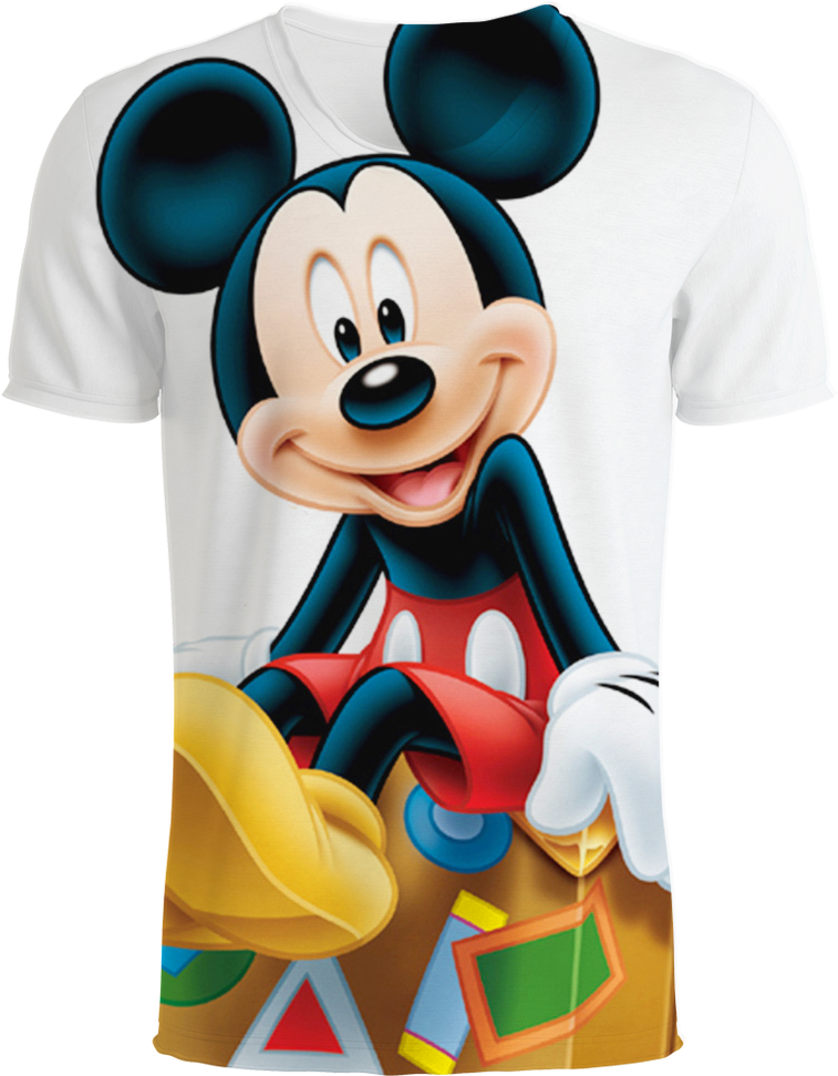 Anime Mickey Minnie Mouse 3d T-shirt - Samolepky Na Zeď Mickey (1045x1044), Png Download