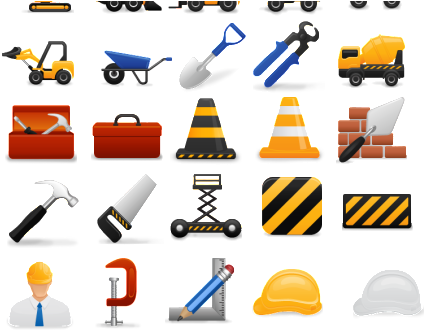 Construction Icons (452x336), Png Download