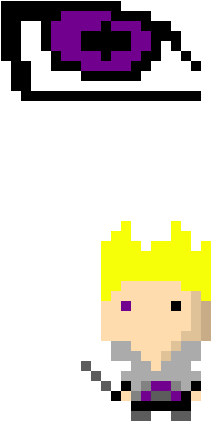 Naruto Sasuke Pixel Art - Naruto (470x560), Png Download