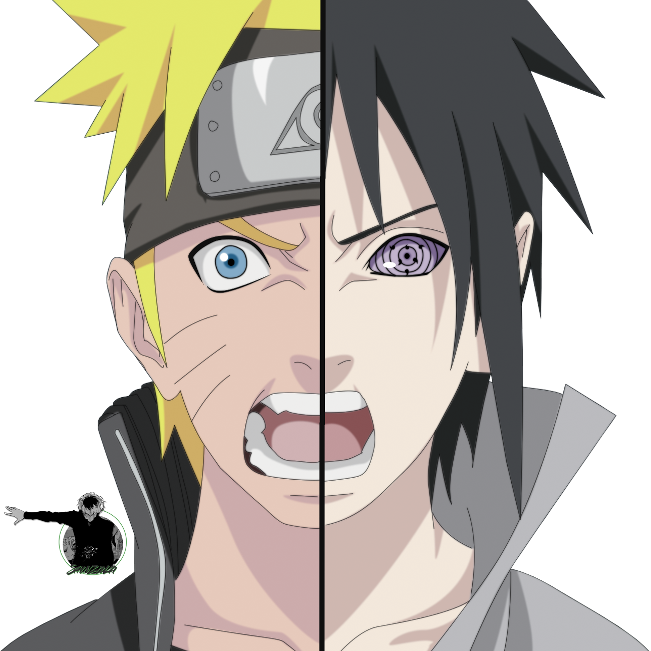 Naruto E Sasuke Render (1300x1300), Png Download