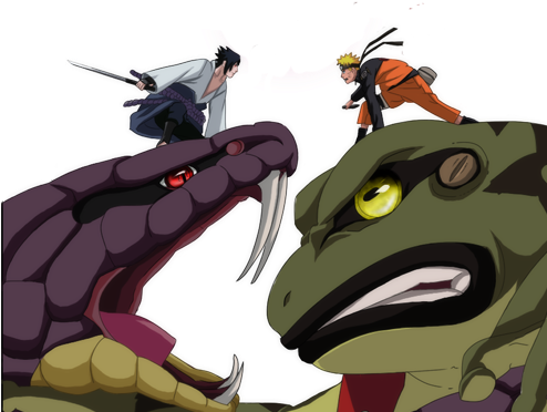 Sasuke Vs Naruto Render - Naruto Vs Sasuke (500x371), Png Download