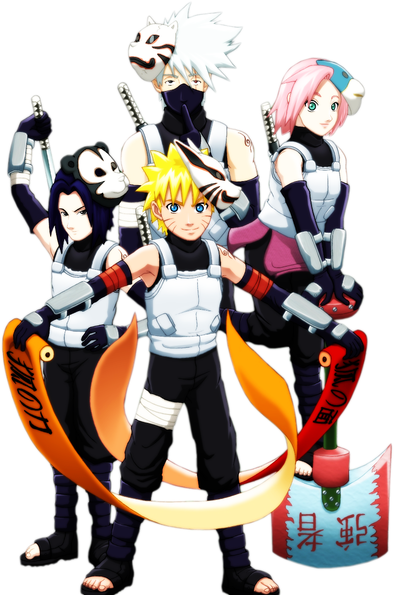 Naruto Akkipuden Sasuke Download - Sakura Kakashi Naruto Sasuke (800x1185), Png Download