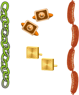 And As An Added Bonus, I've Got A Chain Link Fence - Sausage Link Clip Art (318x383), Png Download