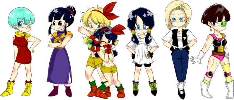 Le Donne Di Dragon Ball Images Chibi Gang A Girls Wallpaper - Dragon Ball Z (900x450), Png Download