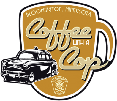 Coffee With A Cop - Bloomington Police Department (566x340), Png Download