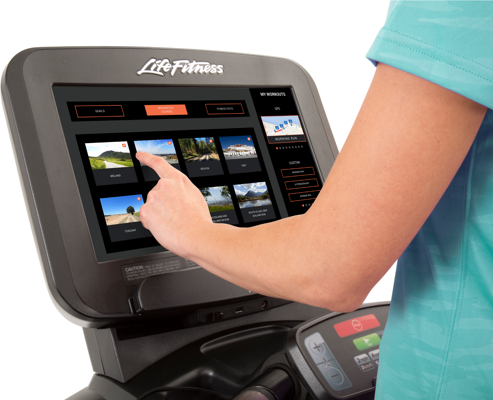 Discover Se3 Console Treadmill Lefthand Interactivecourses - Life Fitness (2048x1365), Png Download