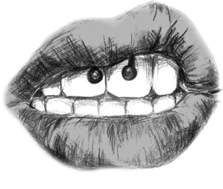 Piercing - Things To Draw When U Bored (500x408), Png Download