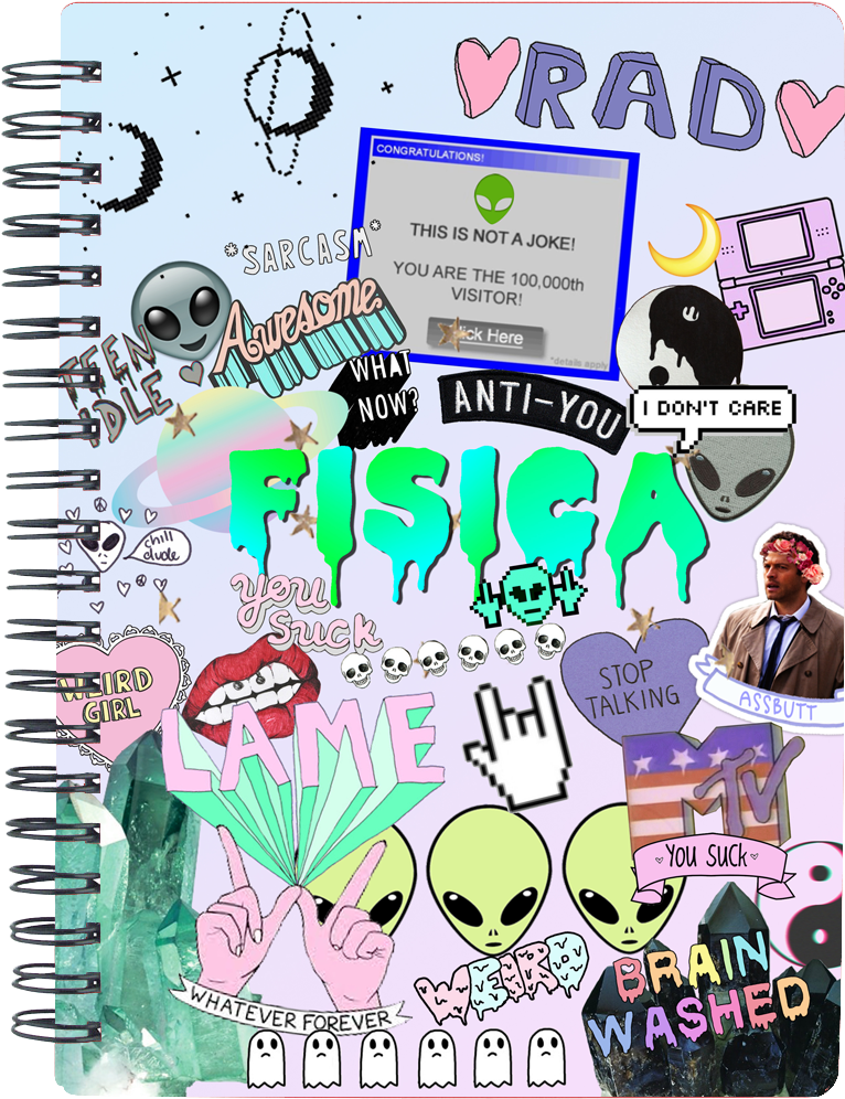 Decora Tus Cuadernos Estilo Tumblr - Notebook (1000x1000), Png Download