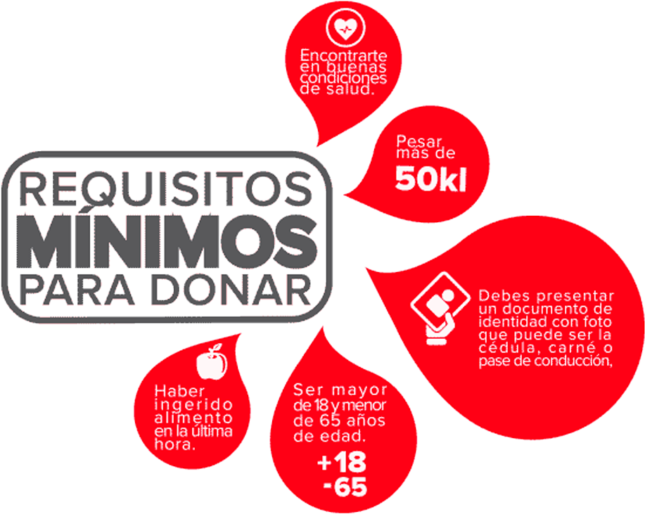 Sede De La Cruz Roja, San Fernando - Requisitos Para La Donacion De Sangre (1000x797), Png Download