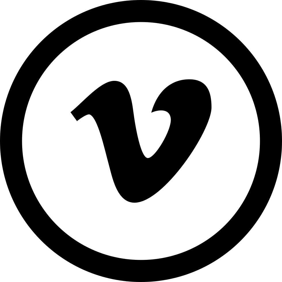 Social Vimeo Circular Button - Number 1 With Circle Around (980x980), Png Download