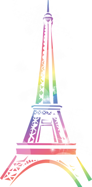 Eiffel Tower Clip Art Png - Purple Eiffel Tower Clip Art (294x595), Png Download