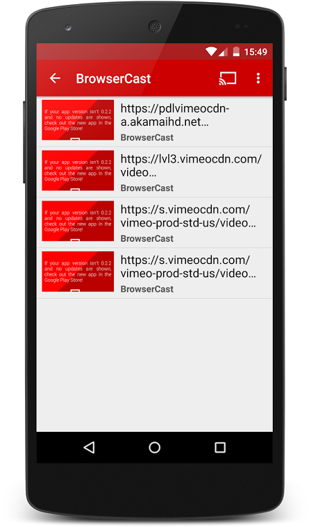 Browsercast Video For Android - Smartphone (532x900), Png Download