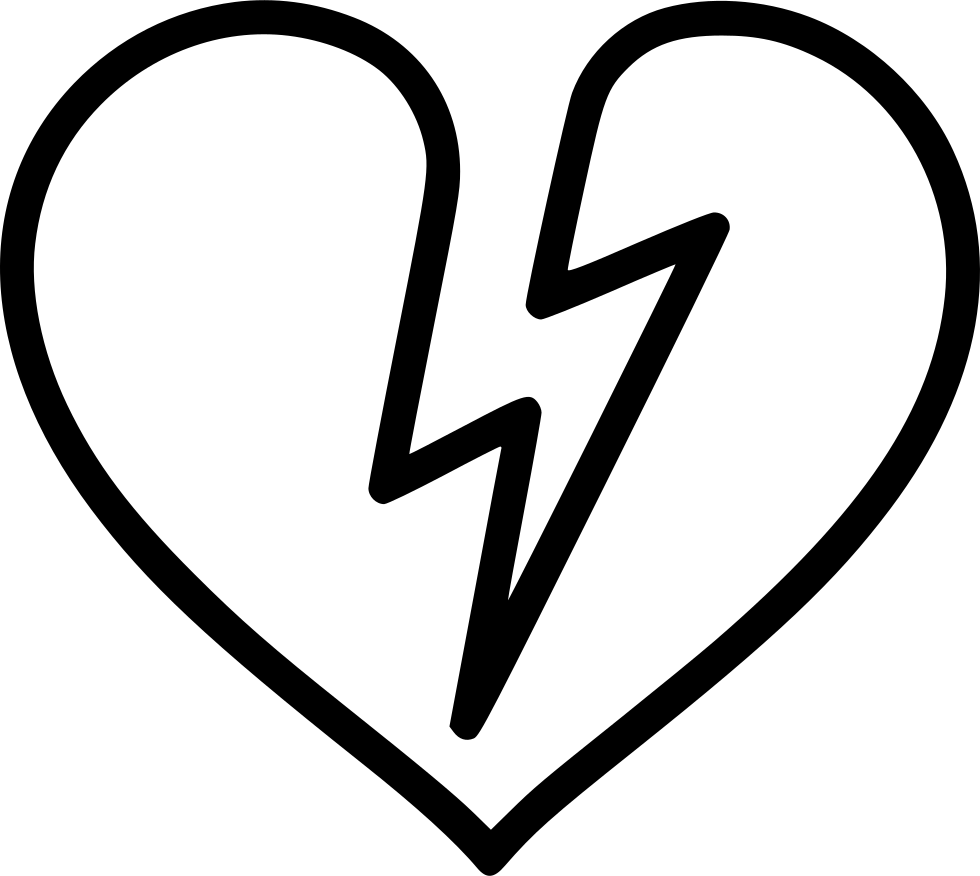 Shock Broken Heart Attack Infarct Comments - Heart Broken Symbol Png (980x876), Png Download