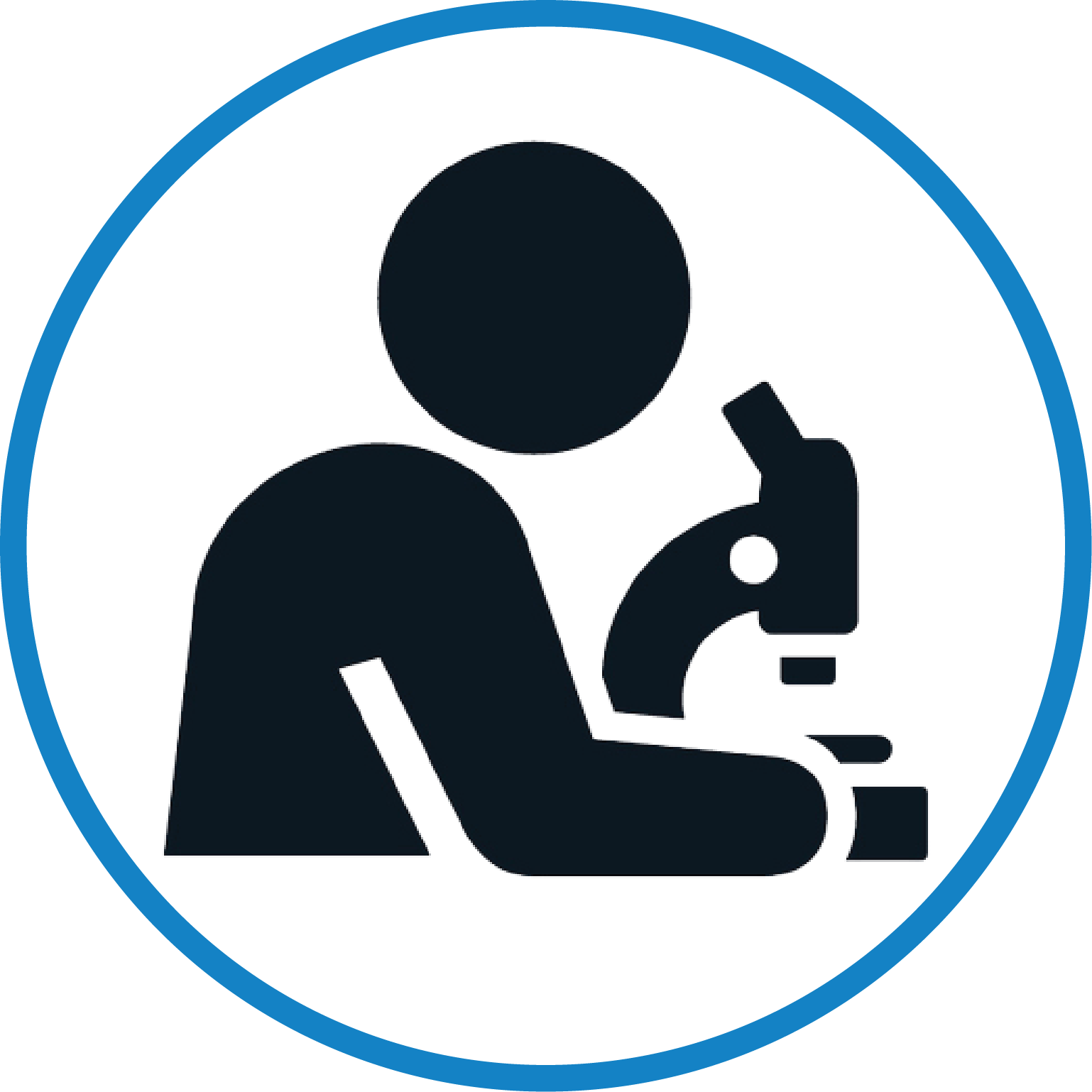 Person Looking Into A Microscope - Person With Microscope Icon (1538x1538), Png Download