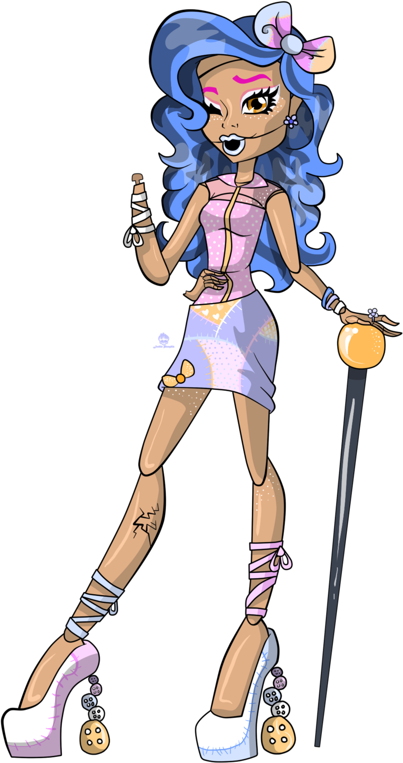 Dolly Buttons Monster High Oc By Jackie Pumpkin-d5c40ge - Sweet Screams Monster High Art (900x1534), Png Download