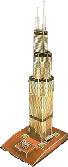 Formerly Known As Sears Tower - 3d Puzzle (640x640), Png Download