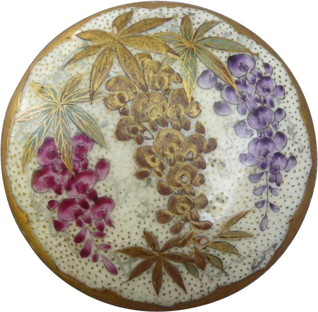 Exceptional Satsuma Large Wisteria Button - Circle (619x619), Png Download