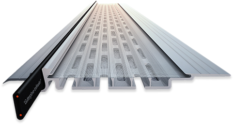 Gutterglove Icebreaker Cross Section - Metal Roof (480x330), Png Download