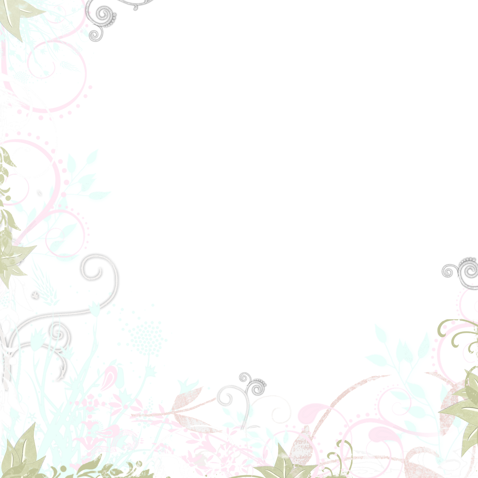 Whimsical Flowery Overlay - Custom Listing For Lafemme (1598x1600), Png Download