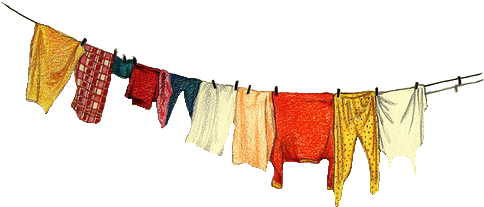Drawing, Overlay, And Art Image - Clothes On A Line Png (500x306), Png Download