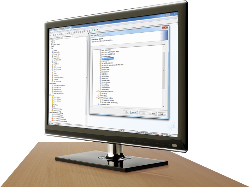 Sas/access Interface To Impala On Desktop Monitor - Big Data (960x800), Png Download